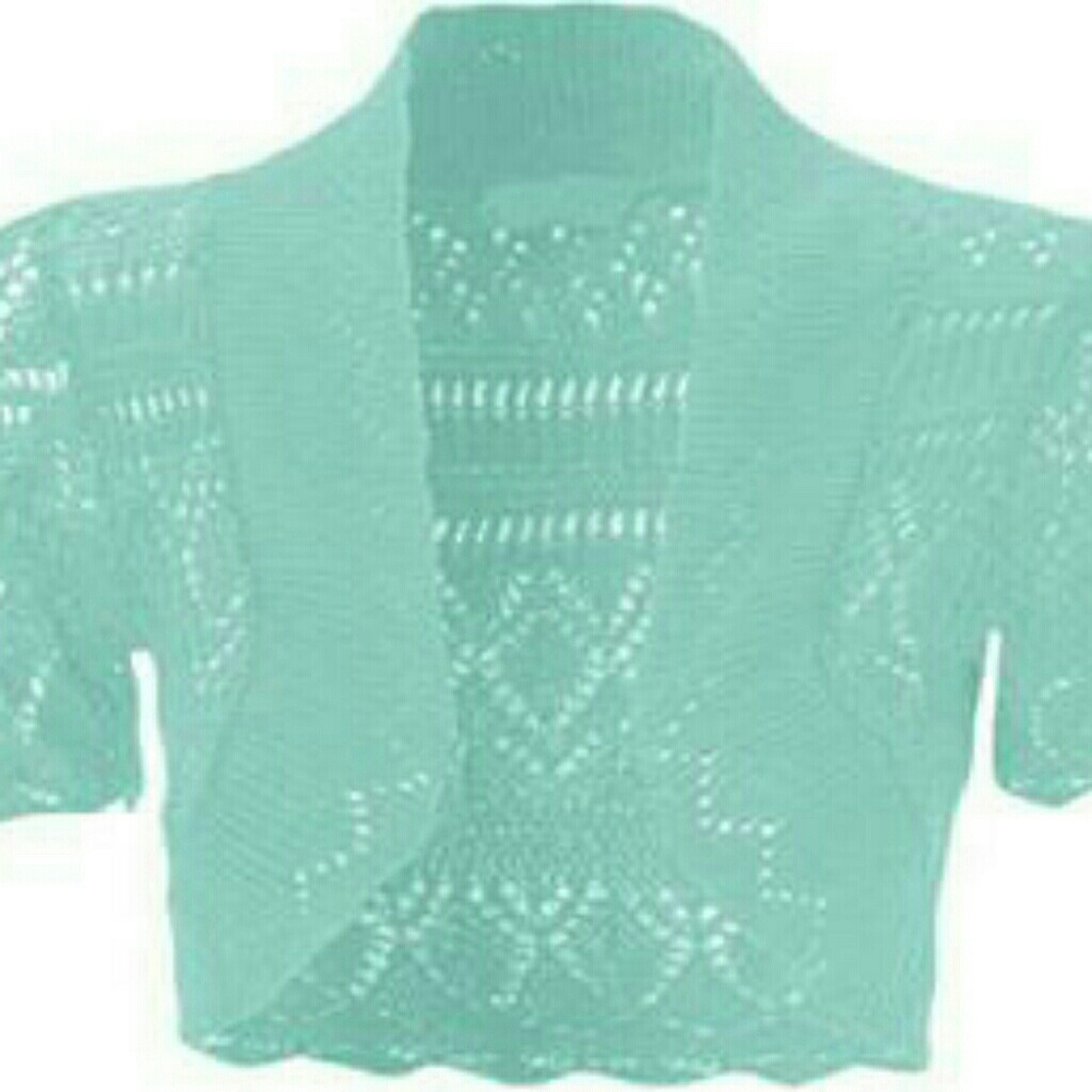 Bina  knit  mint colored shrug as small